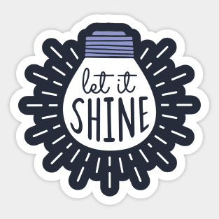 light bulb shining creative ideas Sticker